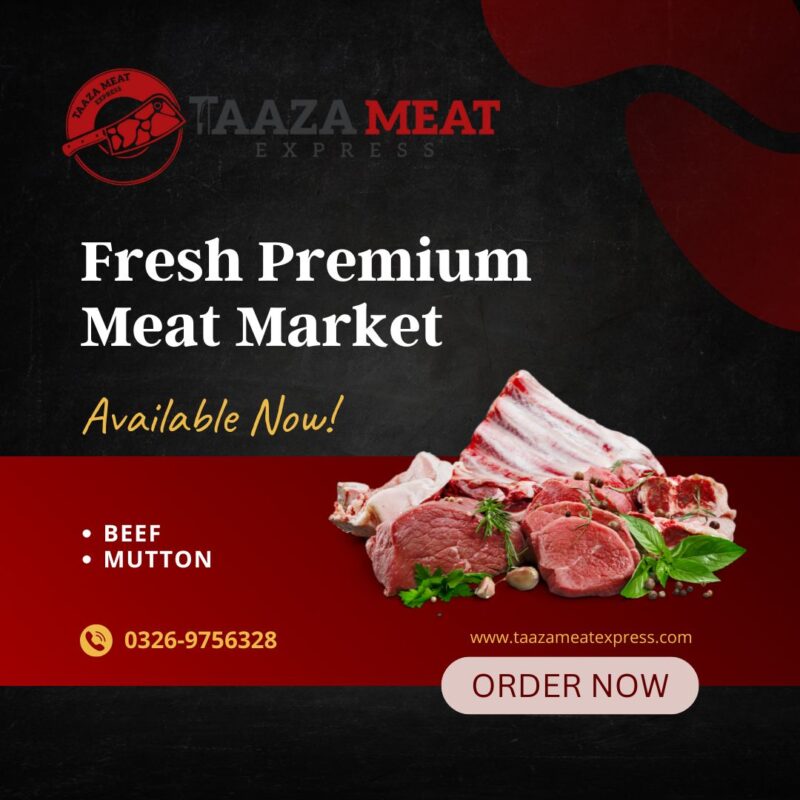Order fresh meat and premium beef online with Taaza Meat Express. Hygienic, high-quality cuts delivered to your doorstep.