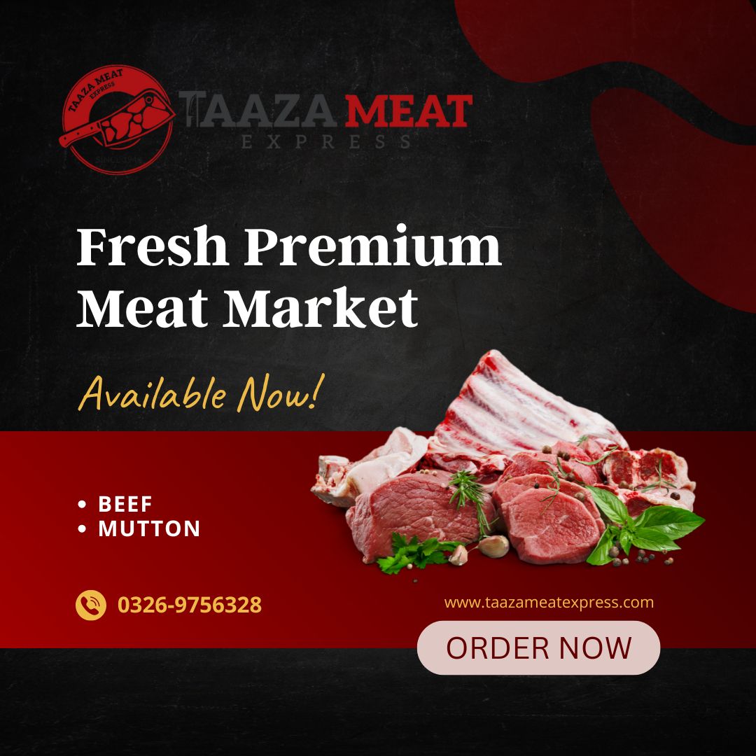 Order fresh meat and premium beef online with Taaza Meat Express. Hygienic, high-quality cuts delivered to your doorstep.