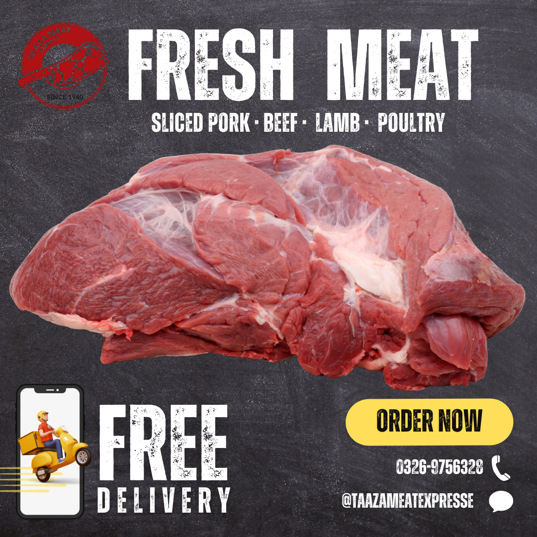 aaza Meat Express offers fresh, hygienic halal meat home delivery in Lahore. Shariah-compliant, fast, and reliable service to your door.