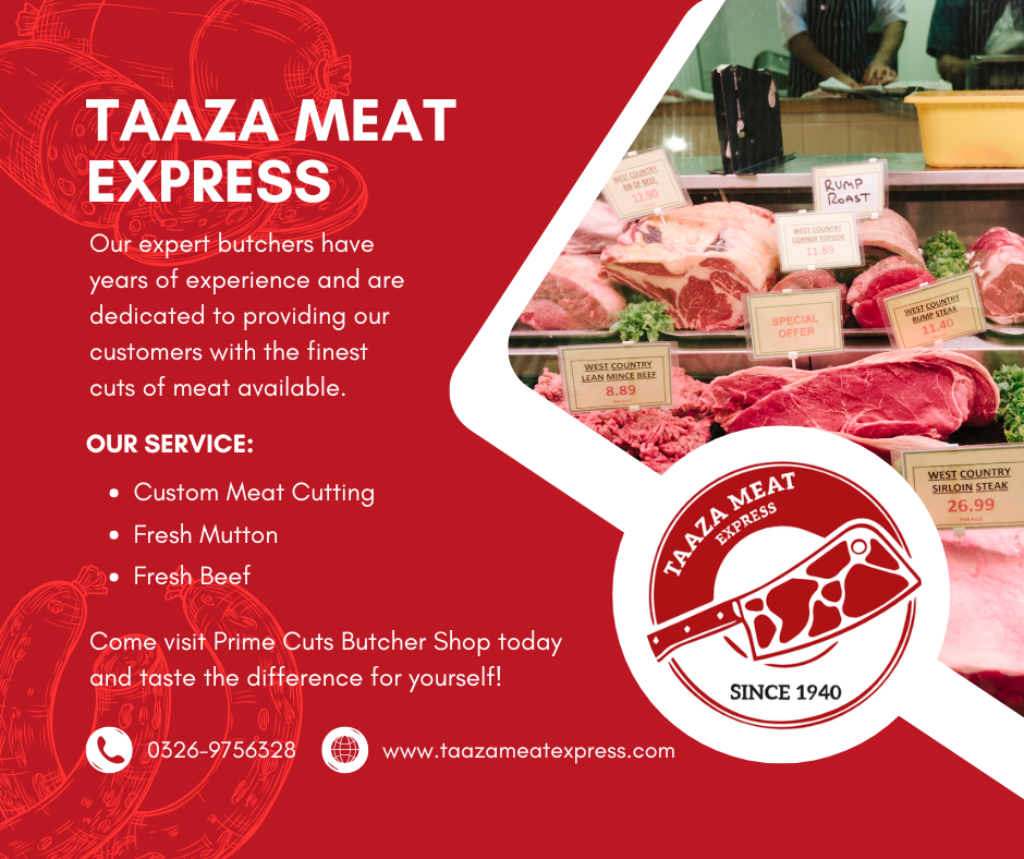 Taaza Meat Express brings you expertly cut, high quality meat right from our butcher shop to your home.